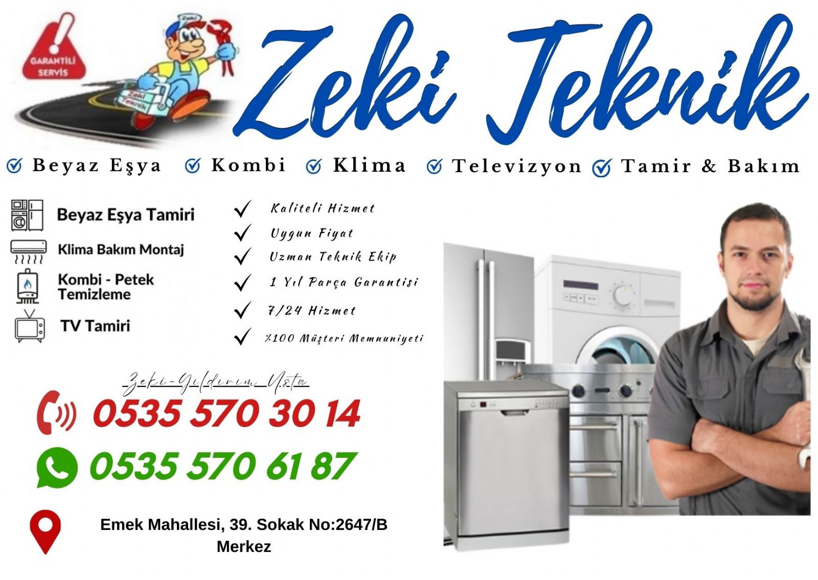 emek beyaz eşya servisi